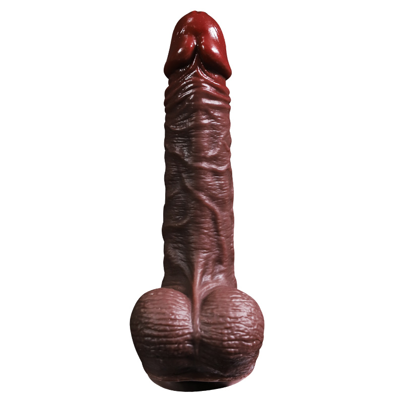 Lamb skin Dildo Liquid silicone - Brown