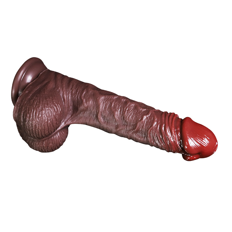 Lamb skin Dildo Liquid silicone - Brown