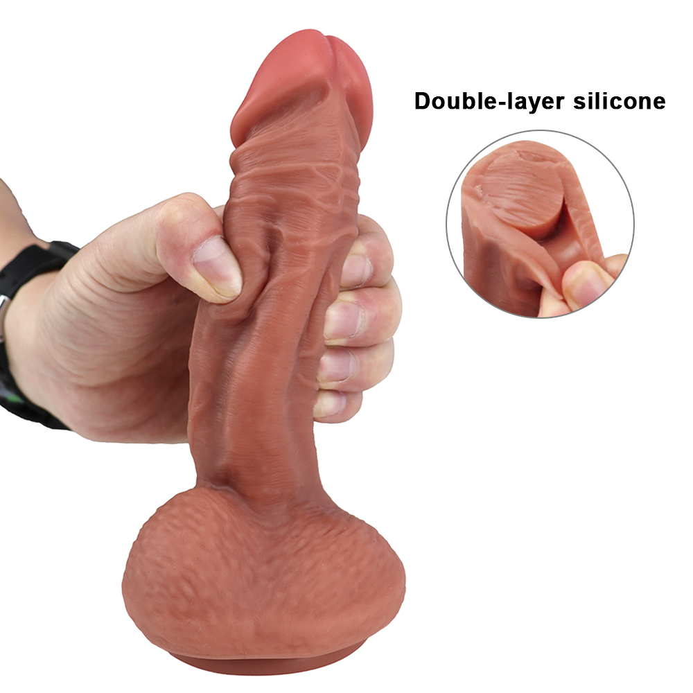 7.87 inch Double layer liquid silicone dildo