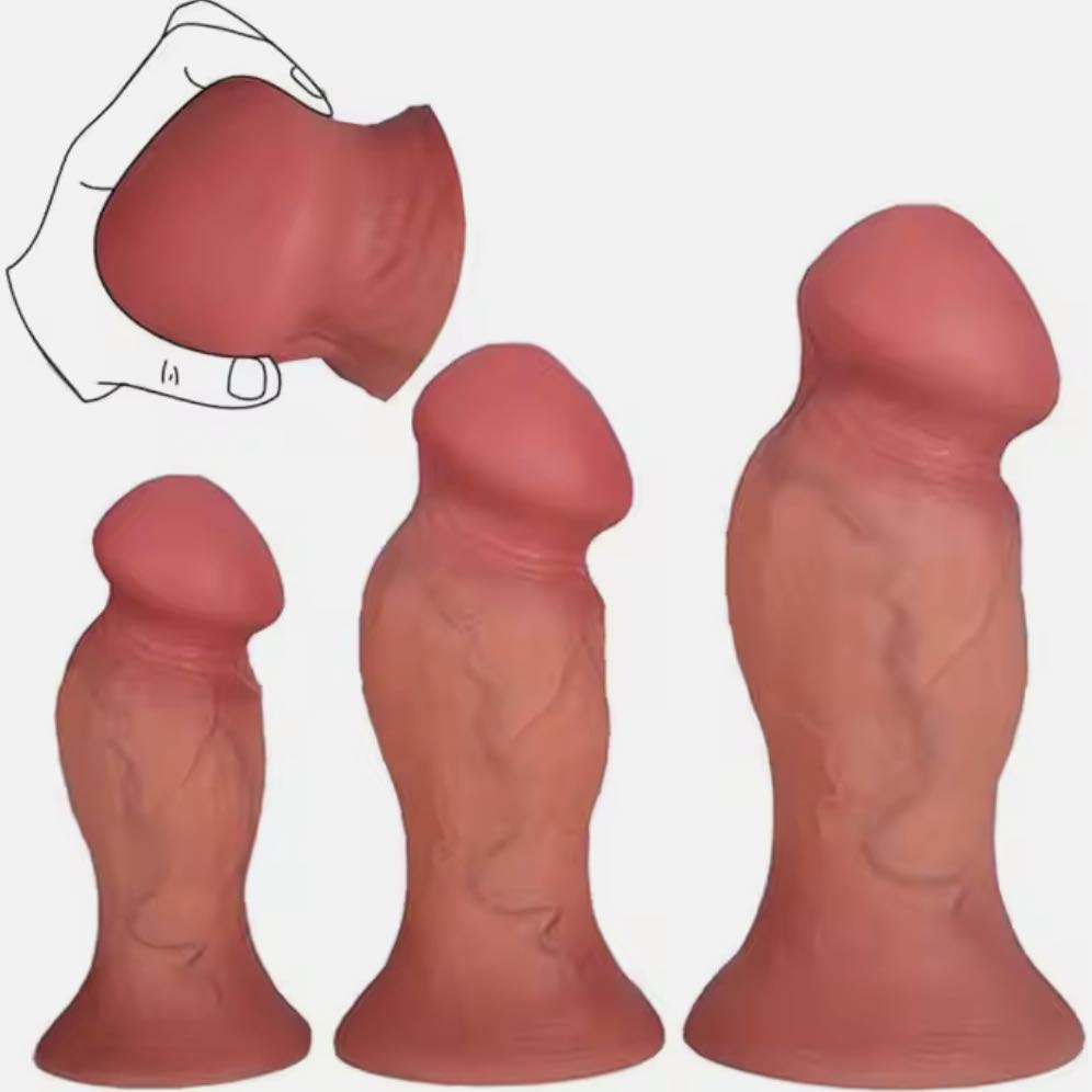 Realistic Thick Huge Mushroom Head Dildo Remote control vibration