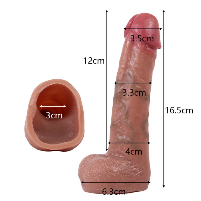 Scrotum Cover Realistic Cock Sleeve -C