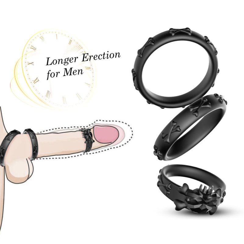 Skeleton 3 Cock ring Set