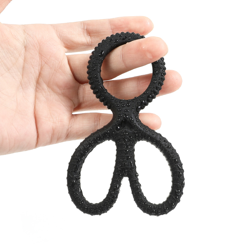 Scissors Silicone Cock Ring