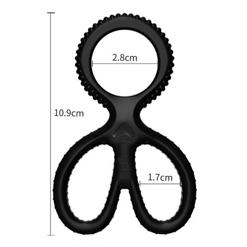 Scissors Silicone Cock Ring