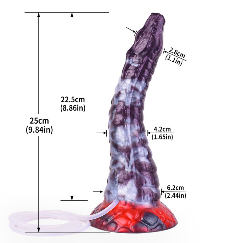 Squirting Alien Beast Night Elf 9.8" Dildo - E