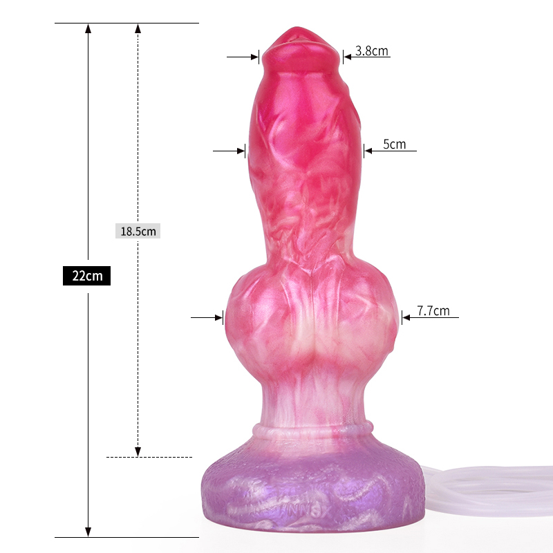 Ejaculating Peachy Colorful Realistic Dildo- 12