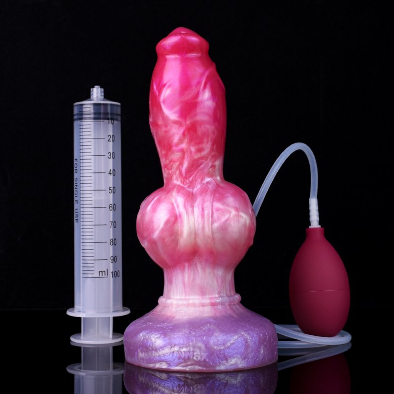 Ejaculating Peachy Colorful Realistic Dildo- 12