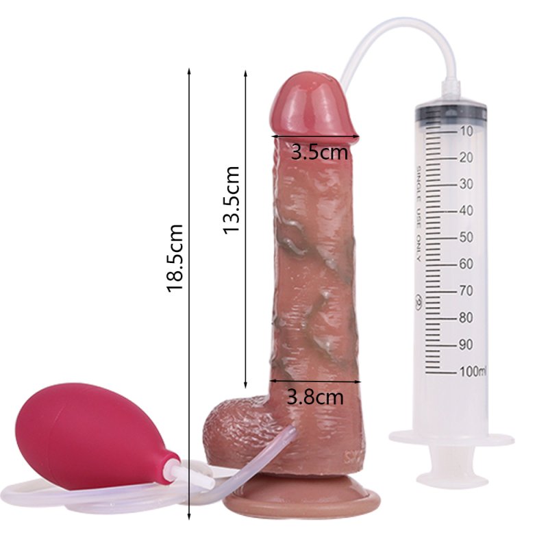 Squirting Ultra Lifelike Silicone Dildo