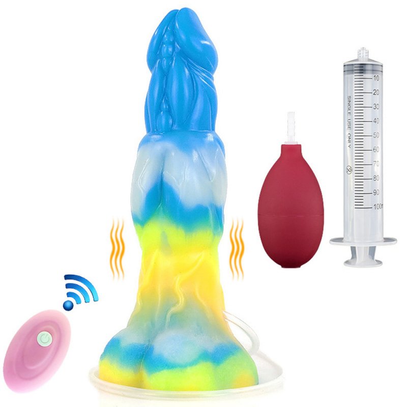 Triple Function Squirting Luminous Dildo - 02