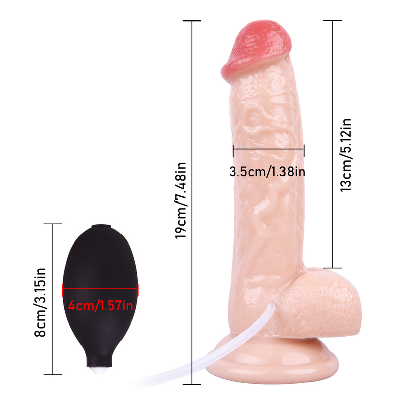 Lifelike Squirting Dildo - 7.4"/19 cm