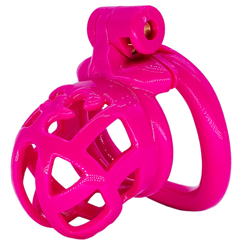 Resin Chastity Device With 4 Penis Rings