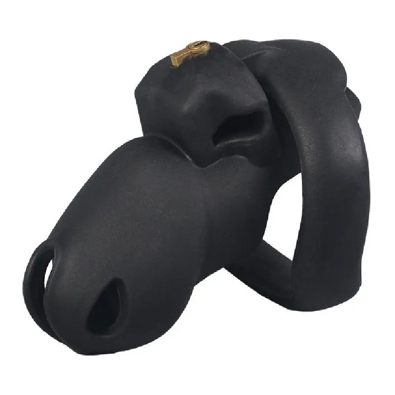 Silicone Hide Lock Chastity Cage