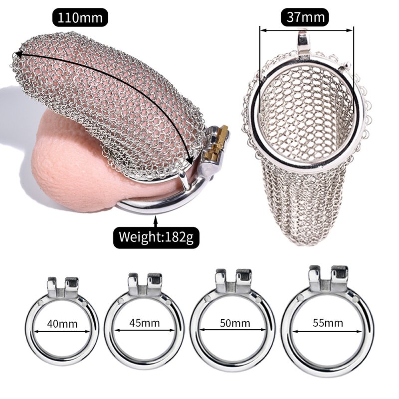 Metal Chastity Cage Mesh Male Locks Devices Cage Length:  4.3 