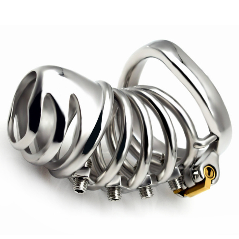 Bolted Chastity Cage With Spikes