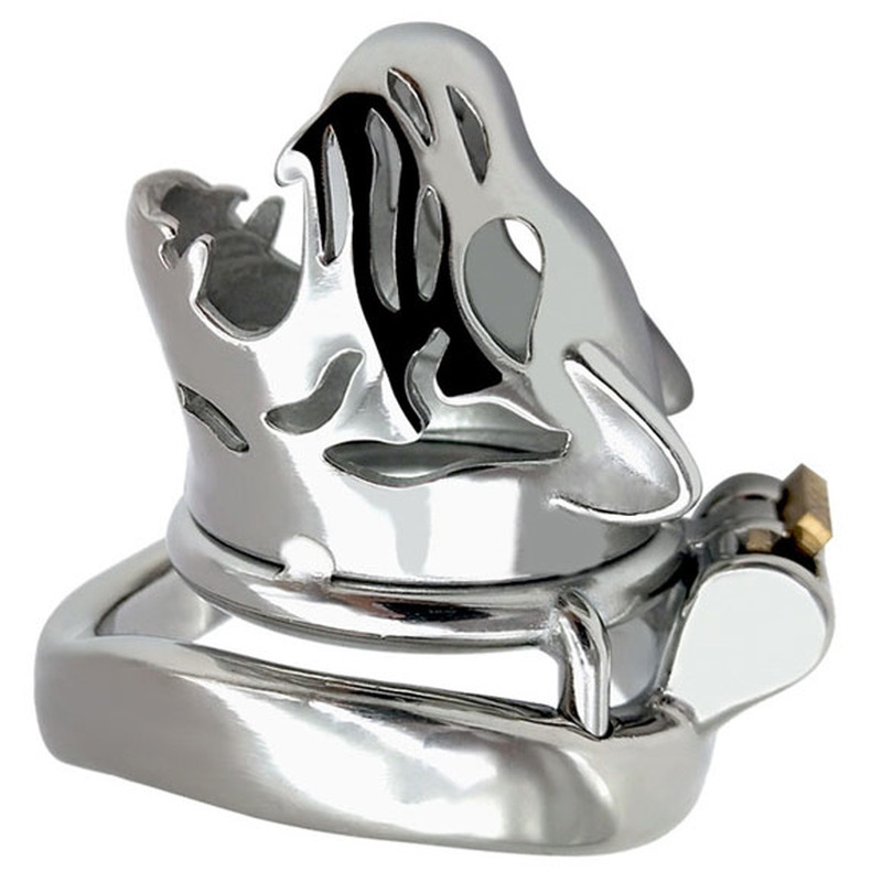 Tiger Head Bend Ring Steel Cock Cage