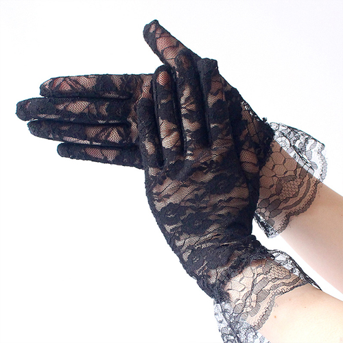 Charming Lace Short Gloves For Women