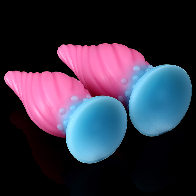 Luminous Spiral Cone Silicone Butt Plug