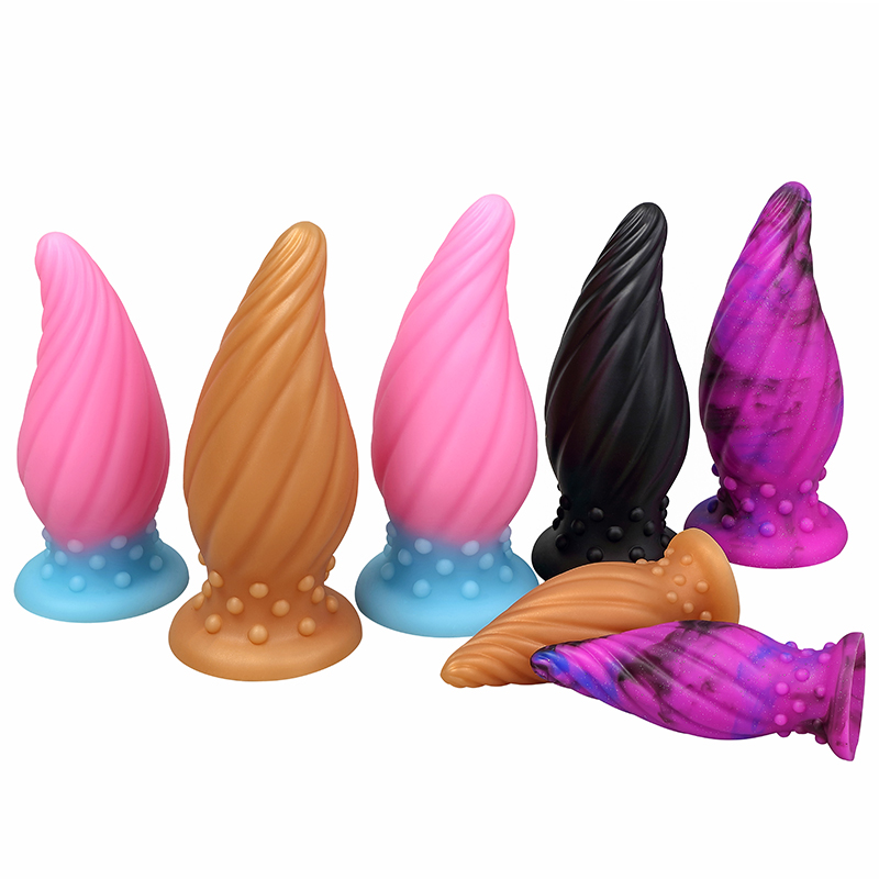 Luminous Spiral Cone Silicone Butt Plug