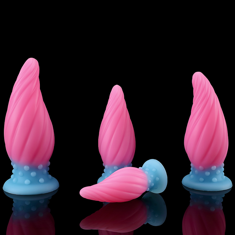 Luminous Spiral Cone Silicone Butt Plug