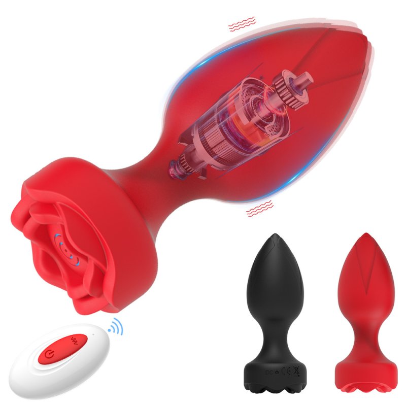 Anal Vibrating Rose Butt Plug