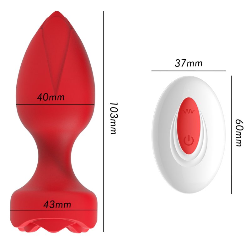 Anal Vibrating Rose Butt Plug