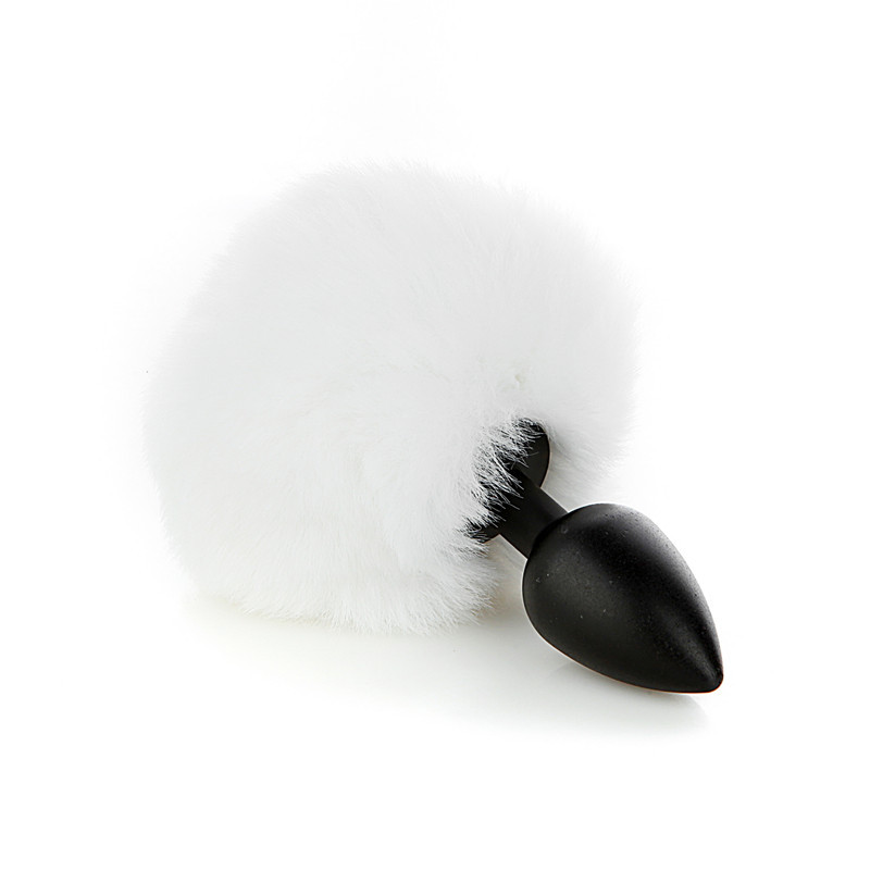 Ball Tail Silicone Anal Plug - Black