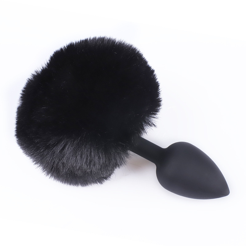 Ball Tail Silicone Anal Plug - Black