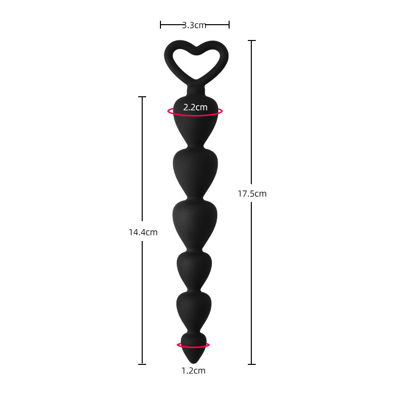 Heart Pull Ring Anal Beads