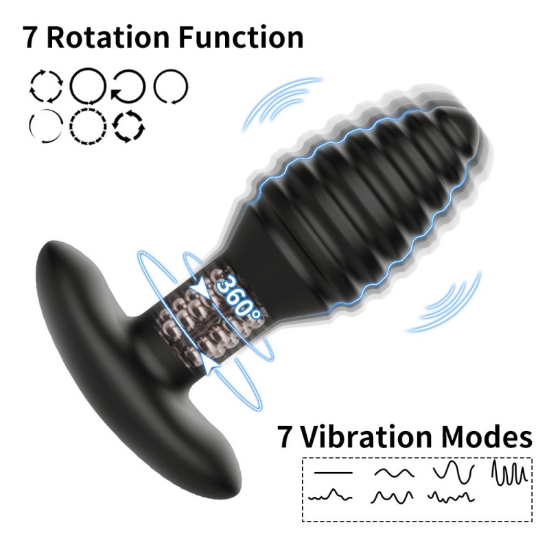 Rotating Vibrating Remote-Controlled Anal Plug