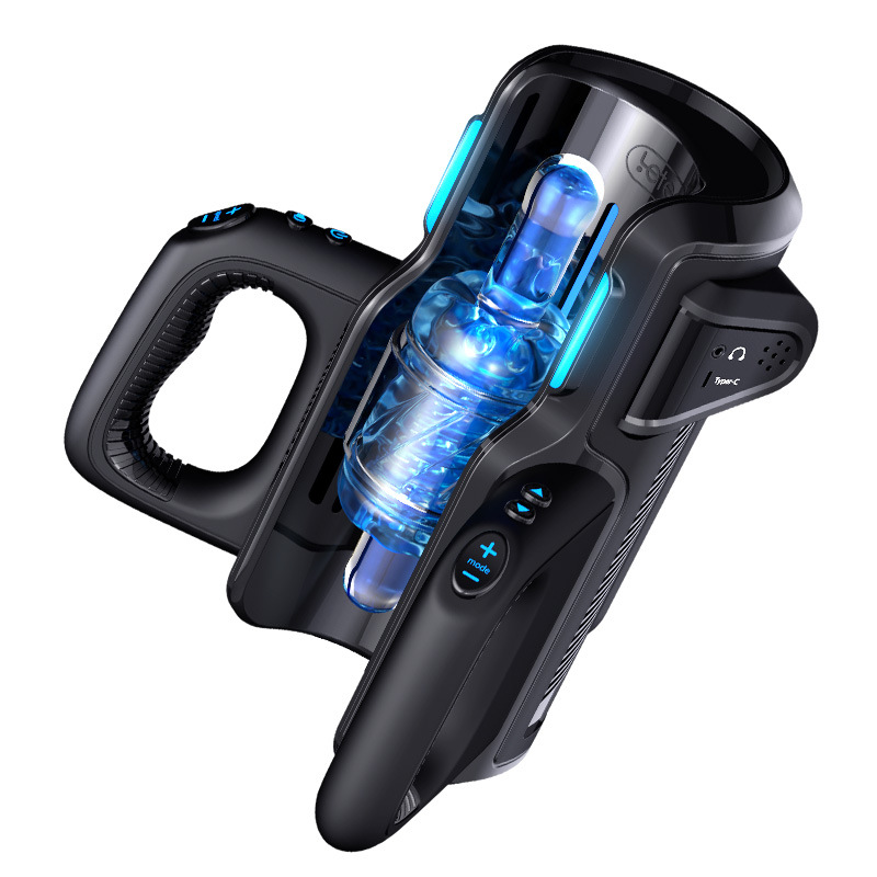 Automatic Telescopice Sucking Male Masturbation Cup with Mobile Phone Holder