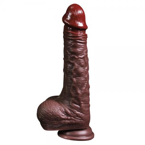 Lamb skin Dildo Liquid silicone - Brown