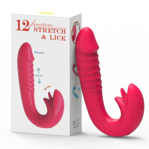 Crazy Tongue Thrusting Strap-on Vibrator