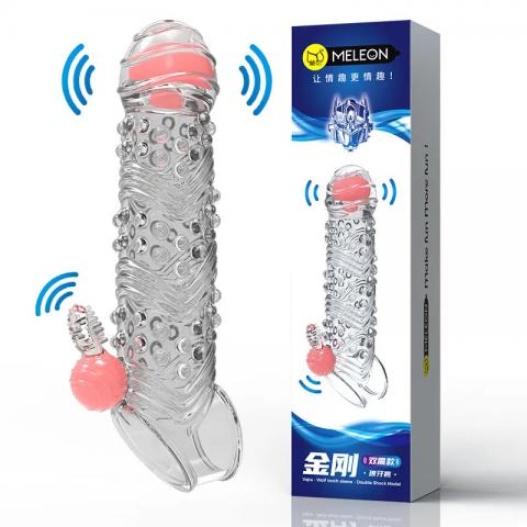 King Kong Penis Extender Cock Sleeve - double vibration