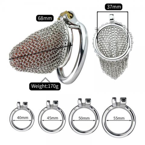 Metal Chastity Cage Mesh Male Locks Devices Cage Length: 2.7