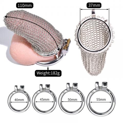 Metal Chastity Cage Mesh Male Locks Devices Cage Length:  4.3 