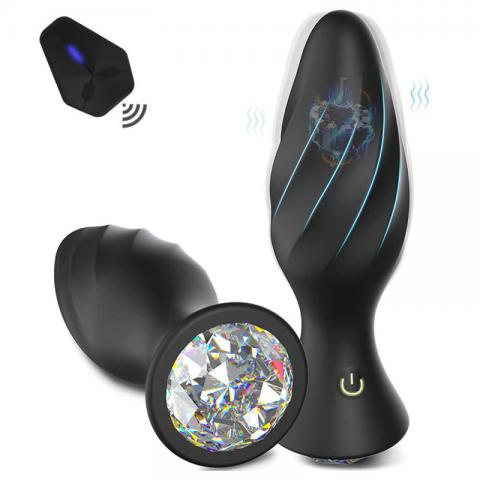 Vibrating Jewelry Butt Plug with Wireless remote control